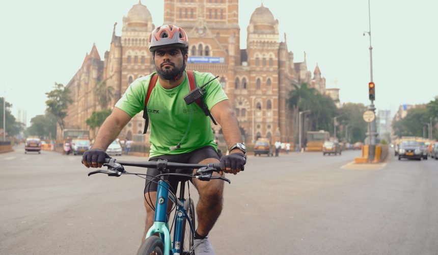 Visually impaired cyclist Ajay Lalwani begins 7,500 kms journey across India to spread the message of road safety