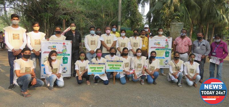 स्वच्छ सर्वेक्षण अंतर्गत महाराजबागेत कचरा विलगीकरणाबाबत जनजागृती