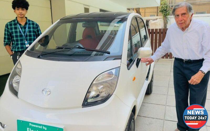 Ratan Tata gets a custom-built electric Nano