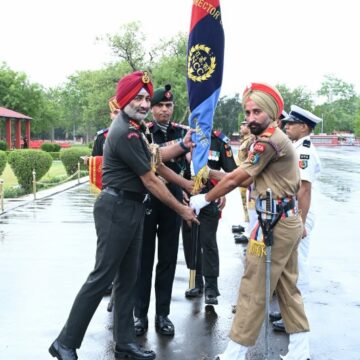 Lt General Gurbirpal Singh DG NCC reviews the Passing Out Parade at OTA NCC , Kamptee.