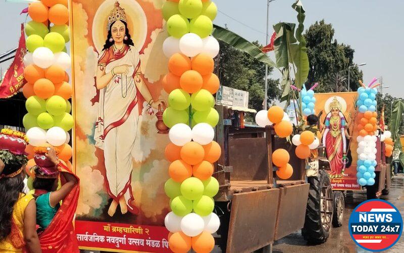 भव्य कलश, कावड यात्रेने दुर्गा माता मंदिर पिपरी ला नवरात्र महोत्सवाची सुरूवात